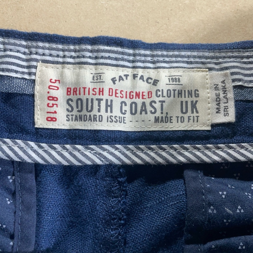 Fat Face Navy Patterned Shorts